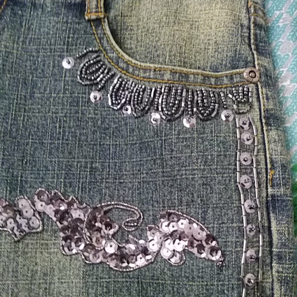 COPY - A. Z. I. Bead Embellished Jeans 28